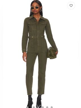 Good American Fit For Success Utility Jumpsuit Olive Green Size 2 medium